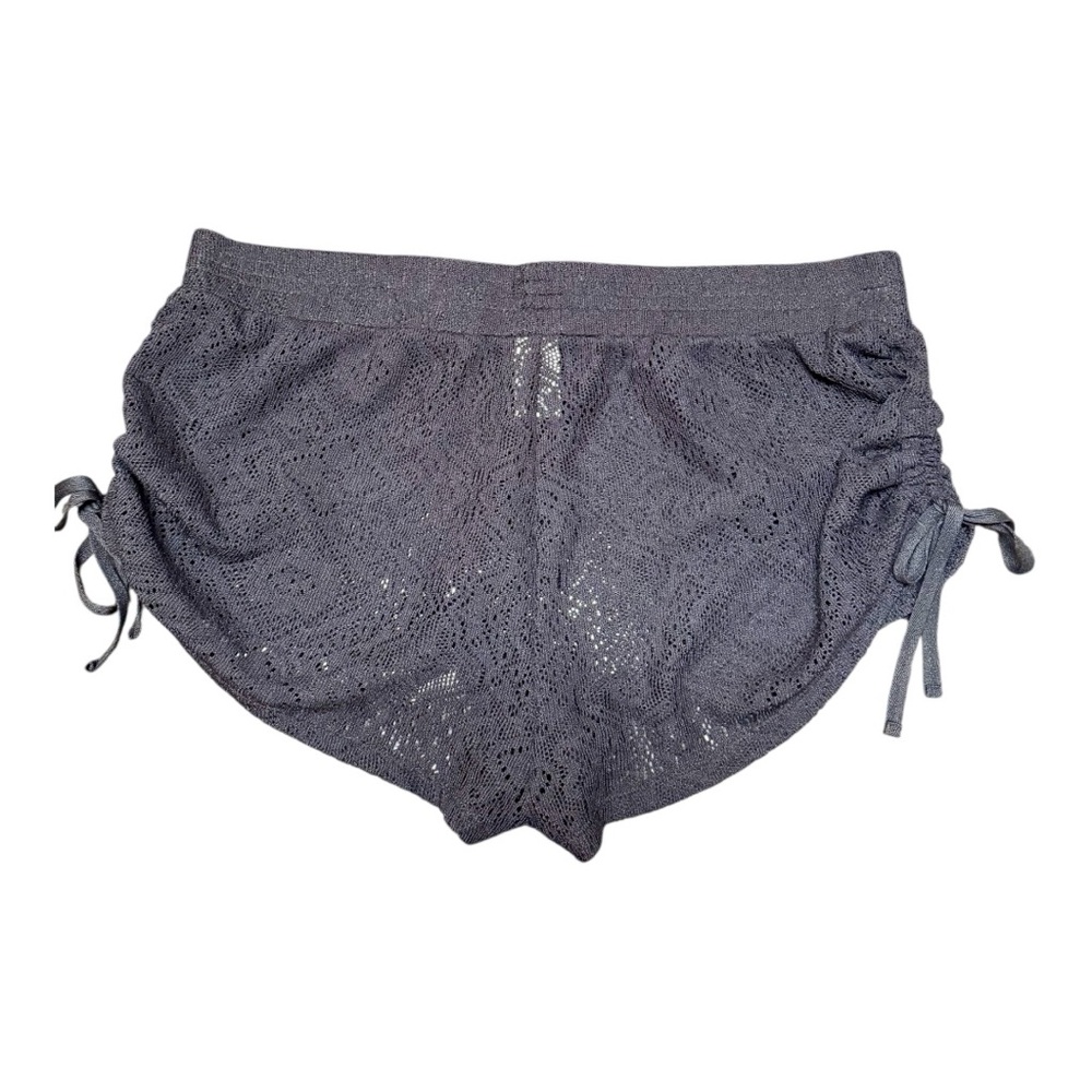 Women Side Drawstring Mesh Cover Up Shorts Like New - Picture 3 of 6